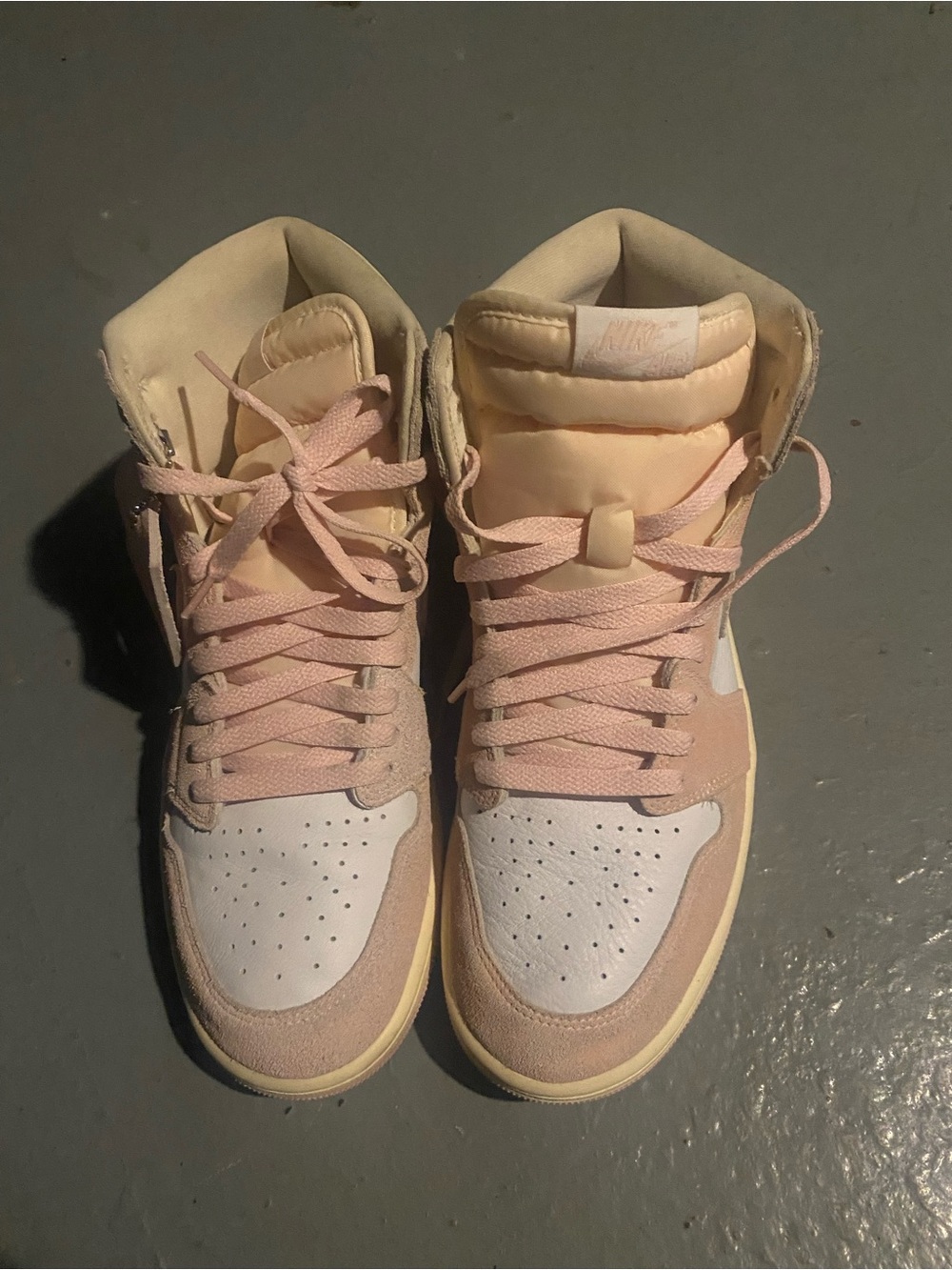 Jordan 1 High-Top Sneakers - Pink, White, Cream